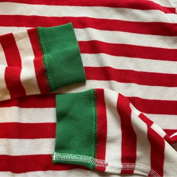 HANNA ANDERSSON Long Johns Holiday Stripe PJ Set Girl 14 (160) - Picture 8 of 12